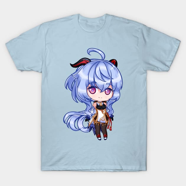 Ganyu chibi T-Shirt by HellaKumii